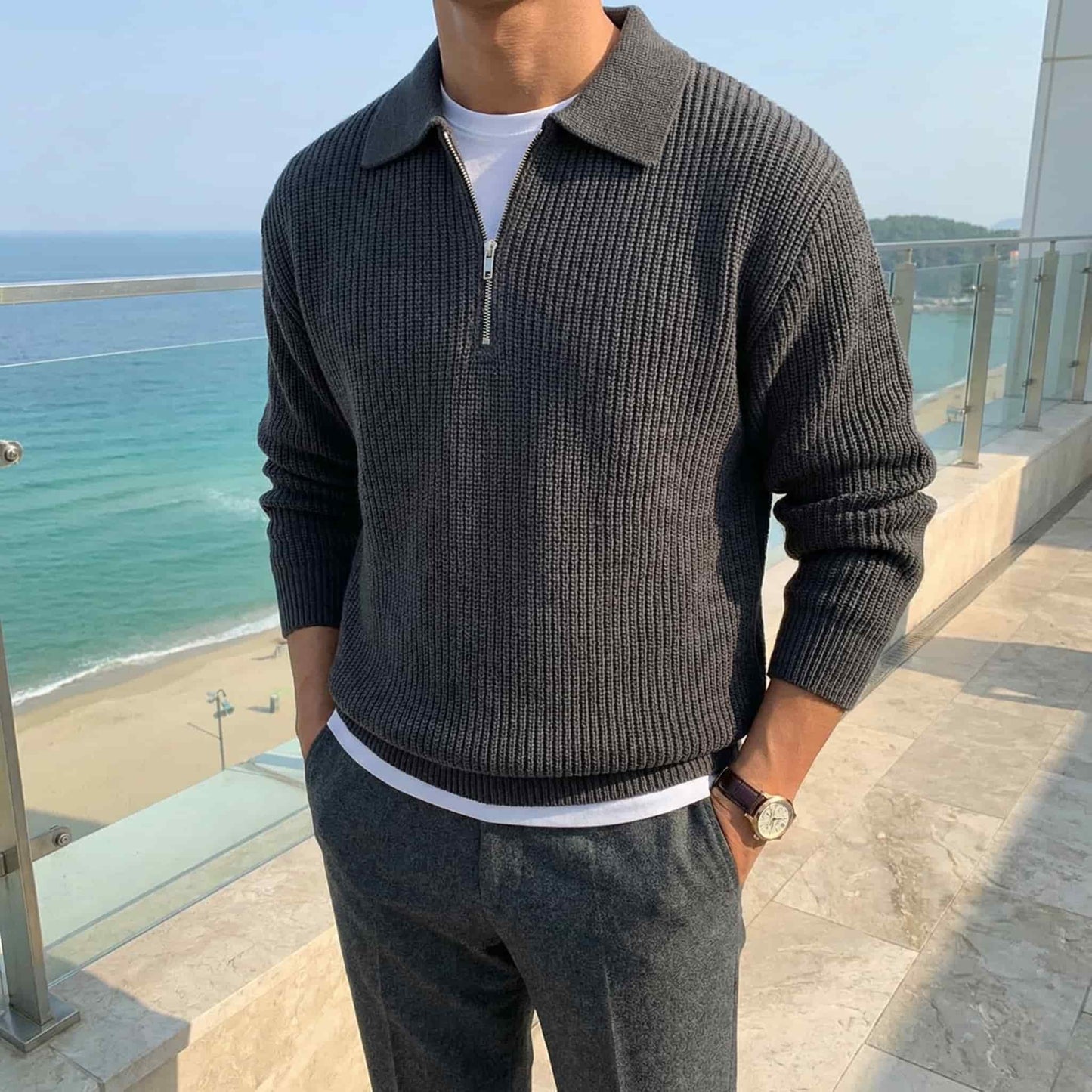 Tropez Knitted Half-Zip